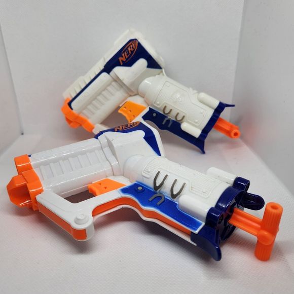 NERF N-STRIKE ELITE TRIAD EX-3 Blaster Lot Of 2 Working Used - Picture 2 of 10